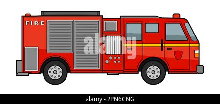 Feuerwehrwagen - Vektorlager-Abbildung. Stock Vektor