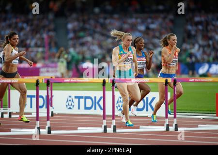 Sally Pearson nimmt an der Leichtathletik-Weltmeisterschaft 2017 in London Teil. Stockfoto