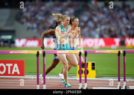 Sally Pearson nimmt an der Leichtathletik-Weltmeisterschaft 2017 in London Teil. Stockfoto