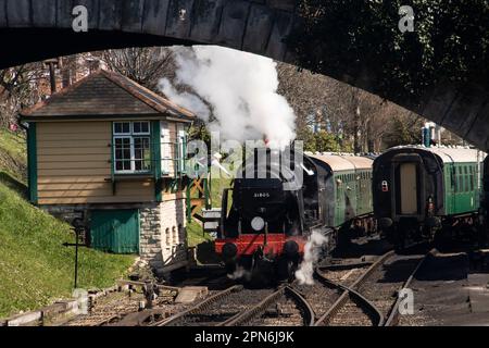 Erster Tag 2023 Uhr Swanage Railway Wareham Service Stockfoto