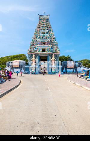 Naga Pooshani Amman Kovil ein hinduistischer Tempel auf der Insel Nainativu (Nagadipa) in der Nähe von Jaffna, Sri Lanka Stockfoto