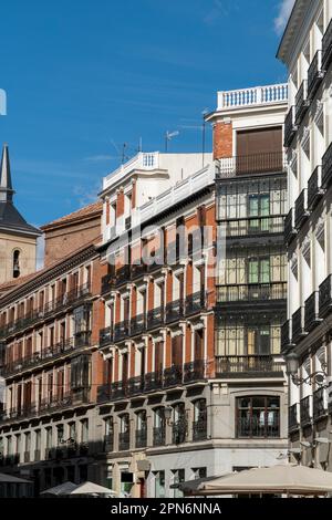 Historische Gebäude an der puerta del sol in Madrid, Spanien Stockfoto