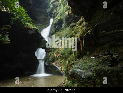 St Nectan’s Glen am 20. Oktober 2022 in Trethevy, Cornwall, England. Kredit: SMP News Stockfoto