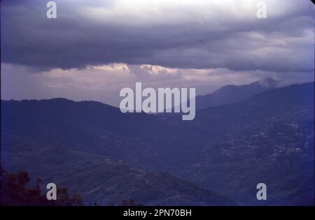 Gangtok ist die Hauptstadt des bergigen nordindischen Bundesstaates Sikkim. Stockfoto