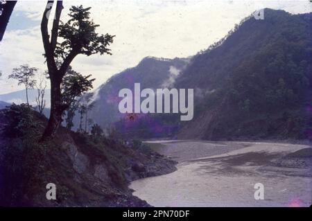 Gangtok ist die Hauptstadt des bergigen nordindischen Bundesstaates Sikkim. Stockfoto