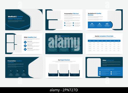 Modernes Präsentationsvorlagendesign für Medizin und Gesundheit Stock Vektor