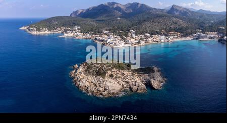 Es Pantaleu Island, Sant Elm, andratx Coast, Mallorca, Balearen, Spanien Stockfoto