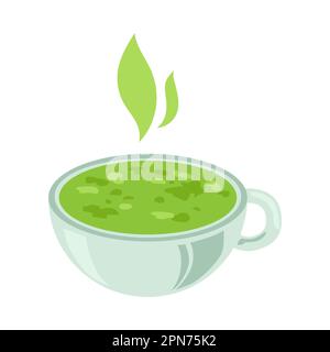 Matcha Tee Stock Vektor