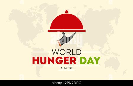 Der Welthungertag findet jedes Jahr am 28. Mai statt. Vektordarstellung zum Thema "Welthunger day Food Prevention and Awareness Vector Concept" Stock Vektor