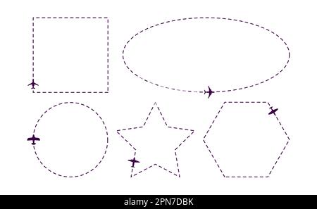 Linienpfade fliegender Flugzeuge Stock Vektor