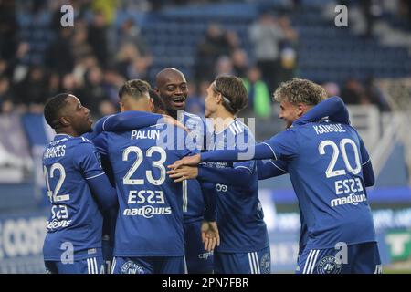 Frankreich. 15. April 2023. © PHOTOPQR/CORSE MATIN/CHRISTIAN BUFFA ; 15/04/2023 ; FOOTBALL Ligue 2 31e Journal Bastia - FC ANNECY Credit: MAXPPP/Alamy Live News Stockfoto