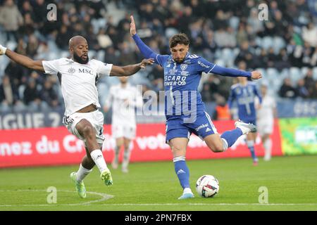 Frankreich. 15. April 2023. © PHOTOPQR/CORSE MATIN/CHRISTIAN BUFFA ; 15/04/2023 ; FOOTBALL Ligue 2 31e Journal Bastia - FC ANNECY Credit: MAXPPP/Alamy Live News Stockfoto