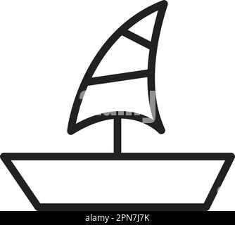 Vektorbild des Bootssymbols. Geeignet für mobile Apps, Web-Apps und Printmedien. Stock Vektor