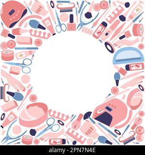 Vektor-Maniküre-Salon-Werkzeuge Stock Vektor