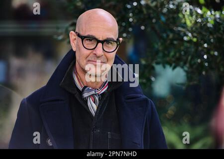 Der renommierte Schauspieler und Filmemacher Stanley Tucci war in Fife, Schottland, um seinen Regisseur-Debüt-Film einem ausverkauften Publikum vorzustellen. Stockfoto