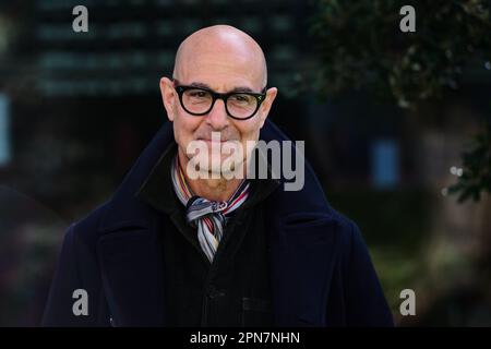 Der renommierte Schauspieler und Filmemacher Stanley Tucci war in Fife, Schottland, um seinen Regisseur-Debüt-Film einem ausverkauften Publikum vorzustellen. Stockfoto