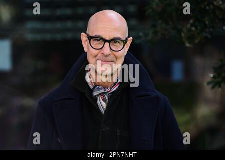 Der renommierte Schauspieler und Filmemacher Stanley Tucci war in Fife, Schottland, um seinen Regisseur-Debüt-Film einem ausverkauften Publikum vorzustellen. Stockfoto