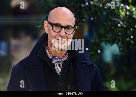 Der renommierte Schauspieler und Filmemacher Stanley Tucci war in Fife, Schottland, um seinen Regisseur-Debüt-Film einem ausverkauften Publikum vorzustellen. Stockfoto