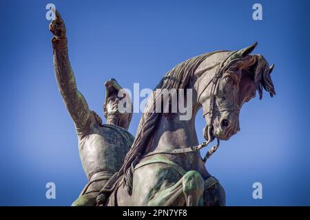 Argentinien, BuenosAires. Denkmal von José de San Martín. José Francisco de San Martín Matorras (25. Februar 1778 – 17. August 1850) war ein argentinischer ge Stockfoto