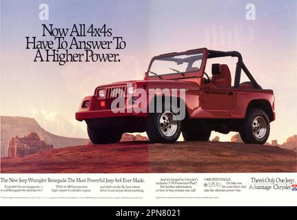 Vintage „Playboy“ Magazine Ausgabe Januar 1991 Werbeanzeige, USA Stockfoto