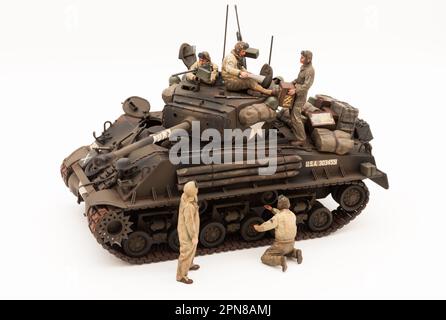 M4A3E8 Easy Eight Sherman Tank, Fury Tank Modell im Maßstab 1 35 Stockfoto