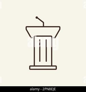 Symbol für Tribune-Linie Stock Vektor