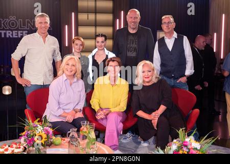 Basti Campmann, Maren Kroymann, Luise + Clara Andrees, Bettina Böttinger, Sven Pistor, Angelika Milster, Guido Fiedler bei der Aufzeichnung der WDR-Ta Stockfoto