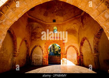 Morabito - Marabout. Innenhof des Schlosses von Jerez de los Caballeros, Badajoz, Extremadura, Spanien, Europa Stockfoto