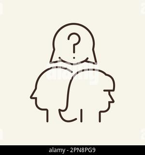 Liniensymbol für Probleme in Beziehungen Stock Vektor