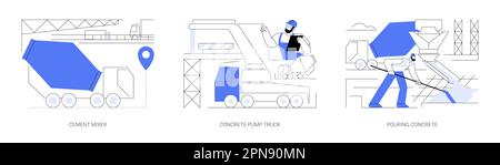 Abstrakte Konzeptdarstellungen für Schwermaschinen. Stock Vektor