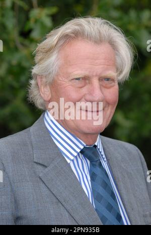 Michael Heseltine, Hampton Court Palace Flower Show, Surrey, Großbritannien Stockfoto