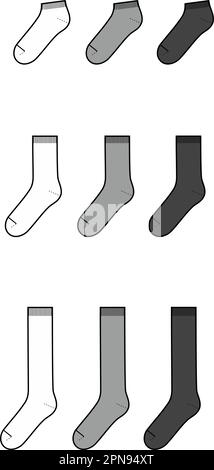 Ein Satz Socken. Mode-CAD. Stock Vektor