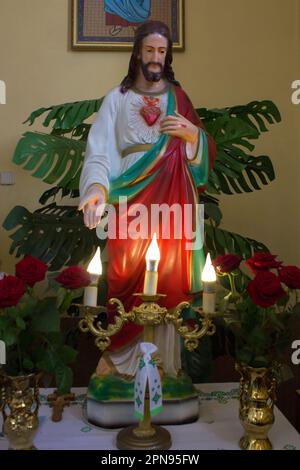 In der Kirche das Fest des gesegneten Herzens Jesu Christi Stockfoto