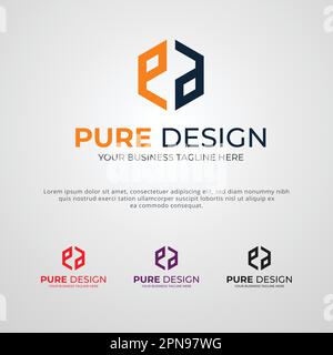 Reine Markenlogo-Design-Vorlage Für Das Firmenlogo Stock Vektor