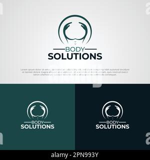 Body Solution Healthcare Company Logo-Design-Vorlage Stock Vektor