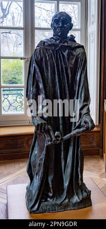Monumentale Bronzestatue von Jean d'Aire, Bürger von Calais, Rodin-Museum, Paris, Frankreich Stockfoto
