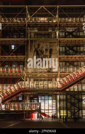 The Pompidou Center, Paris, France at night Stockfoto