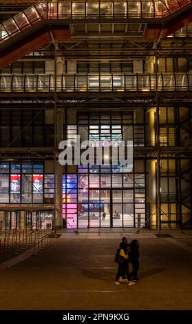 The Pompidou Center, Paris, France at night Stockfoto