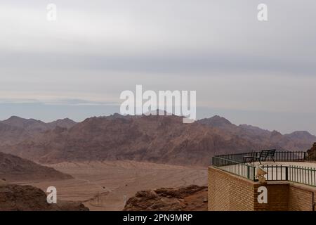 Ein wunderschöner Blick auf den Zoroastrien Feuertempel Chak Chak in der Yazd-Provinz, Iran Stockfoto