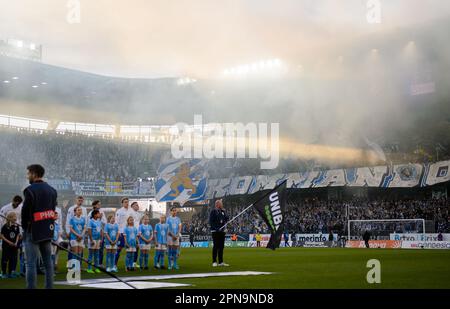 Göteborg, Schweden. 17. April 2023. Vor dem Spiel im Allsvenskan zwischen Göteborg und Malmö in der Gamla Ullevi in Göteborg am 17. April 2023 Kredit: RTC FOTO/Alamy Live News Stockfoto