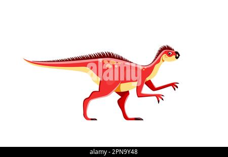 Cartoon Pegomastax Dinosaurier Charakter, niedlicher Dino oder Kinder Jurassic Park Spielzeugtier, isolierter Vektor. Lustige Zeichentrickfigur Pegomastax Dinosaurier oder kumpel Stock Vektor
