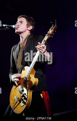 Tim Rogers von Ihnen bin ich live beim Big Day Out Musikfestival. Sydney Showground, Homebush, Sydney, Australien. 25.01.07. Stockfoto