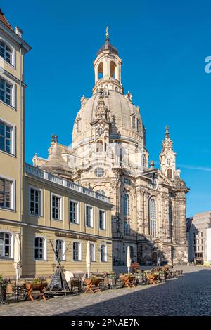 Die Frauenkirche, die Altstadt, Dresden, Sachsen, Deutschland Stockfoto