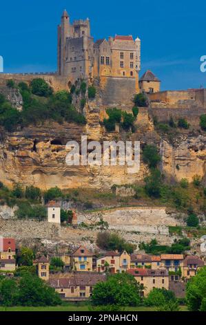 Beynac, Beynac et Cazenac, Perigord, Beynac Castle, Dordogne Valley, Perigord Noir, Les PLUS beaux Villages de France, Aquitaine, Frankreich Stockfoto