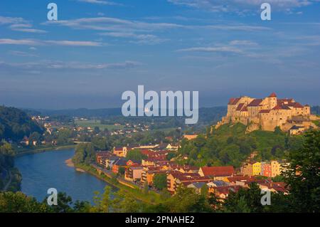 Burghausen, Burg, Salzach, Altotting County, Oberbayern, Bayern, Deutschland Stockfoto