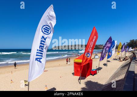 NSW Surf Life Saving Championships 2023. Manly Beach, Sydney Northern Beaches. Stockfoto