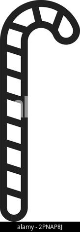 Vektorbild des Candy-Stick-Symbols. Geeignet für mobile Apps, Web-Apps und Printmedien. Stock Vektor