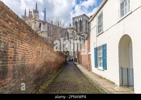 York, Großbritannien; 16. April 2023 - A view of York Cathedral, York, Großbritannien Stockfoto