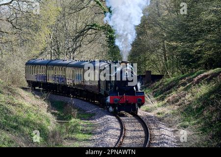 Wightwick Hall im Dampf bei der Bluebell Railway Stockfoto