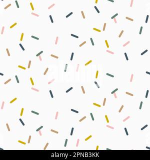 Farbenfrohe abstrakte Konfetti streuen nahtlos gemusterten Hintergrund. Stock Vektor